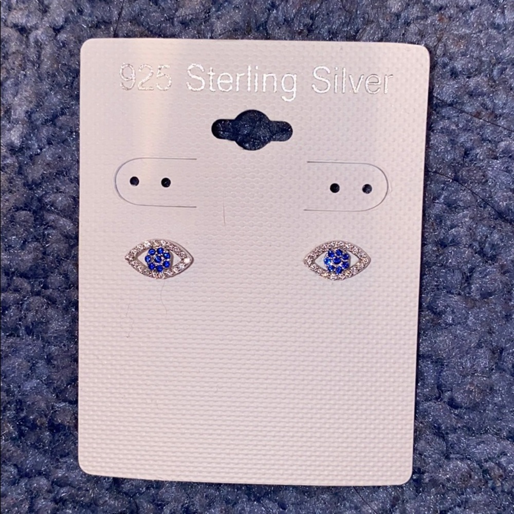 Evil eye stud earrings